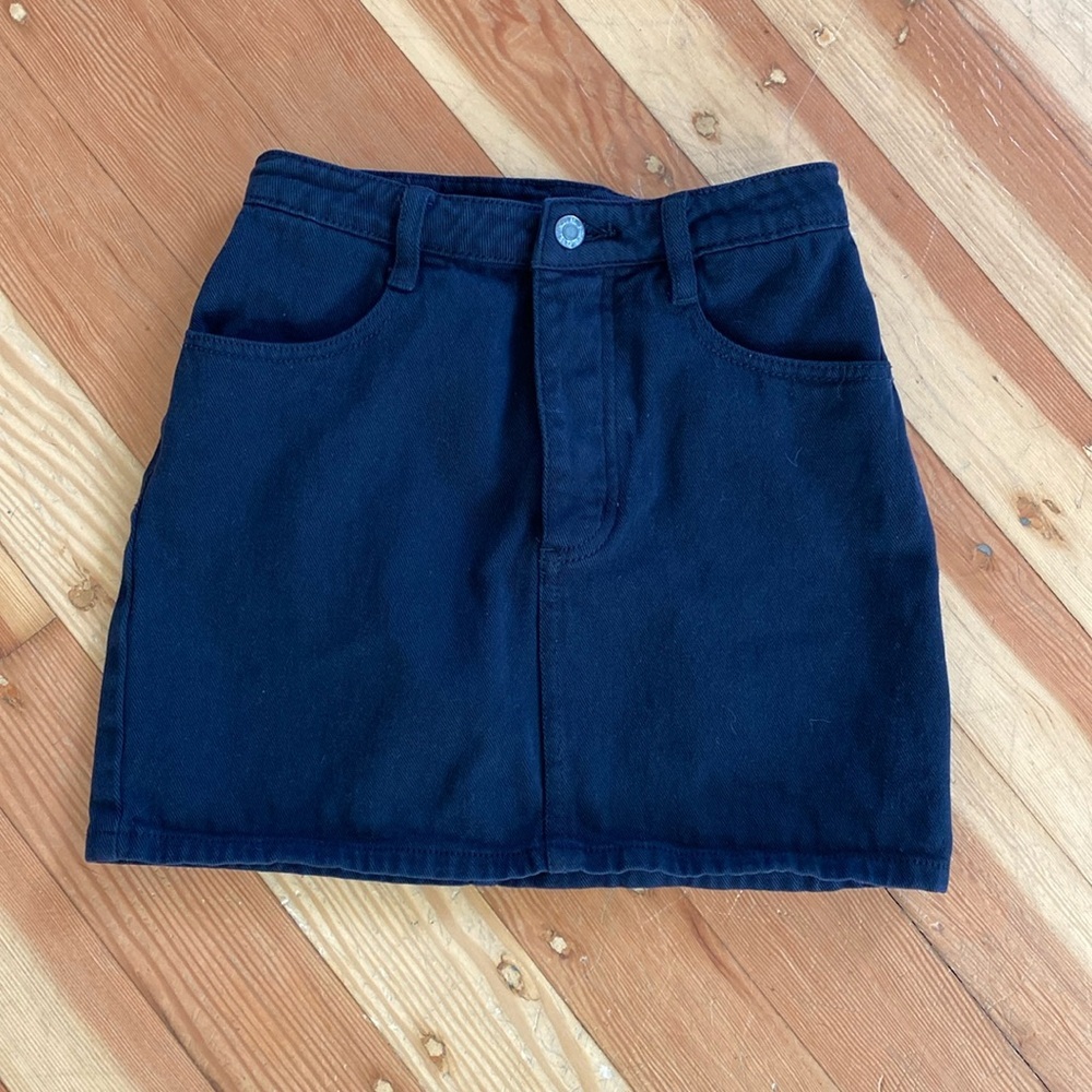 J. Galt‎ Black Denim Mini Skirt Small
